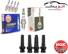 تصویر پک افزایش شتاب و قدرت تقویتی حرفه ای پژو 206 تیپ 2 و 5 وایر بوت و شمع پلاتنیوم سوزنی NGK اصلی NGK