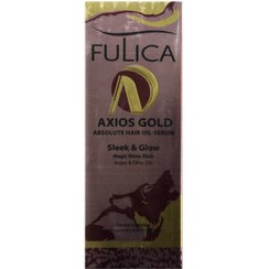 تصویر سرم مو براق کننده فولیکا حاوی روغن آرگان حجم 100 میلی لیتر FULICA AXIOS GOLD SLEEK AND GLOW HAIR SERUM