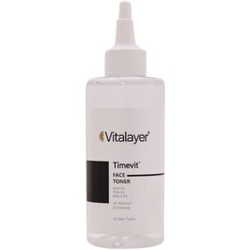 تصویر تونر ویتالیر مدل تایم ویت انواع پوست 200 میل Timevit Face Toner Vitalayer 200ML