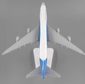 تصویر ماکت هواپیما بوئینگ 400-747 رنگامیزی کارخانه | Airplane Model 20CM Boeing 747-400 House Color 