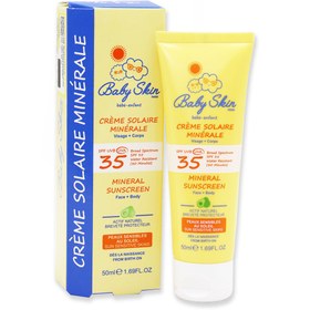 تصویر کرم ضد آفتاب بدن و صورت کودک مینرال SPF35 بیبی اسکین 50 میلی لیتر Baby Skin Kids Mineral Sunscreen Cream For Face And Body SPF35 50 ml