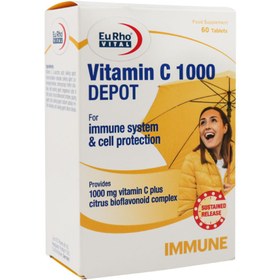 تصویر ویتامین سی 1000 میلی گرم دپو یوروویتال Vitamin C 1000 mg DEPOT Eurho Vital