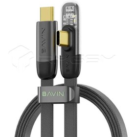 تصویر کابل شارژ باوین مدل Cb281 دو سر تایپ سی Bavin charging cable model Cb281 double type C