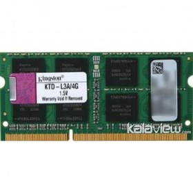 تصویر رم لپ تاپ کینگستون 4GB مدل DDR3 باس 1066MHZ/8500 چین KTD-L3A/4G تایمینگ CL7 