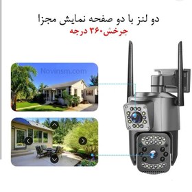 تصویر دوربین بی‌سیم چرخشی دولنز ( مینی اسپید دام دولنز وایفای) V380 MINI SPEED WIFI 2 LENZ / V380