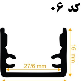 تصویر پروفیل نورخطی دو ردیفه روکار (3متری) 