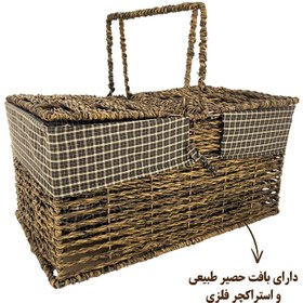 تصویر سبد پیک نیک حصیری مدل گیتا 640 