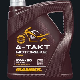 تصویر روغن موتور سیکلت مانول مدل 10w-50 حجم ۴ لیتری Mannol motorcycle oil model 10w-50 4 liter