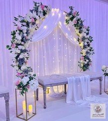 تصویر دیزاین جایگاه عروس و داماد کد ۱۲۷ | کد: ZNB-OI6 