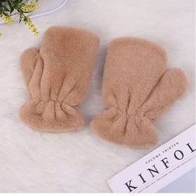 تصویر دستکش خز بدون انگشت 