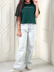 تصویر کراپ زنانه نخ پنبه سوپر 