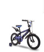تصویر دوچرخه سایز ۱۶ مدل دنیز برند پورت لاین رنگ مشکی آبی 