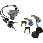 تصویر ست کامل قفل و سوئیچ استارت نیسان مدل پرایدی 