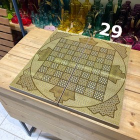 تصویر تخته نرد و شطرنج ام دی اف طرح خاتم کد 29 MDF backgammon and chess 29