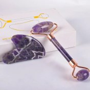 تصویر ست ماساژور صورت گواشا و رولر آمیتیست با هارد باکس 