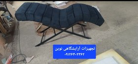 تصویر تخت آرایشگاهی تخت مژه مدل موجی دررنگ بندی متنوع پارچه دیاموند با بالشت 