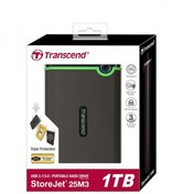 تصویر حافظه اچ دی دی اکسترنال ترنسند مدل StoreJet 25M3 ظرفیت 1 ترابایت Transcend StoreJet 25M3 1TB External HDD