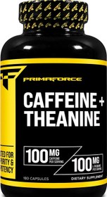 تصویر کپسول کافئین +تینین 100 میلی گرم پریمافورس(180 عددی) PrimaForce Caffeine with L-Theanine, 100mg of Each, 180 Capsules, 180 Servings - Non-GMO, Soy Free, and Gluten Free