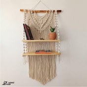 تصویر شلف مکرومه مدل آدنیس|”macrame shelf “adonis 