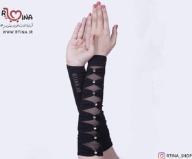 تصویر ساق دست زنانه مجلسی مشکی مدل RT-SI2 
