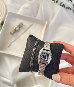 تصویر کد 117 ساعت مچی فنسی(طرح کارتیر) - صفحه مشکی 