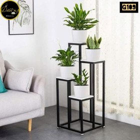 تصویر استند گلدان چهار طبقه کد G109 - مشکی 