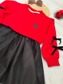 تصویر ست یلدایی کراپ دامن - سایز 