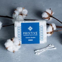 تصویر گوش‌ پاک‌کن پریستیو 200 عددی PRISTIVE COTTON SWABS, 200 PCS