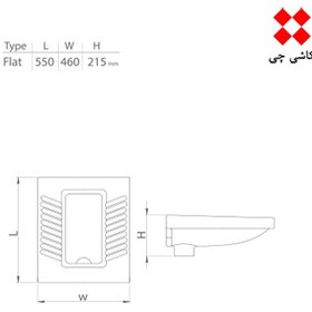 تصویر توالت زمینی ویولا تخت (ریم باز) درجه 1 