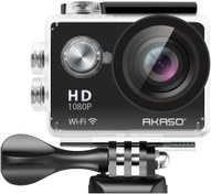 تصویر دوربین اکشن دوربین AKASO 1080P دوربین فیلمبرداری با کیفیت Full HD 12MP دوربین ضد آب WiFi 