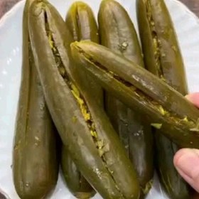 تصویر ترشی خیار محلی شکم پرمعطر وخوشمزه یک کیلویی گیلان.رشت 