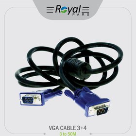 تصویر کابل VGA ROYAL(3+4) 3M 