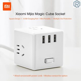 تصویر هاب مکعبی بدون سیم شیائومی مدل Mijia Rubik's Cube Converter Mijia Rubik's Cube Converter