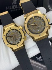 تصویر ساعت مچی ست هوبلو HUBLOT BIG BANG طلایی HBB-202 