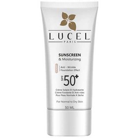 تصویر ضد آفتاب رنگی پوست خشک لوسل SPF 50 - لایت Lucel Sunscreen And Moisturizing Cream For Dry Skin - Light