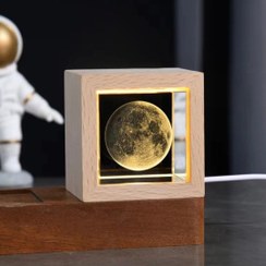 تصویر شب خواب کریستالی لیزری فریم چوبی سایز ۶.۵×۶.۵ سانتیمتر 