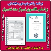 تصویر برنامه راهبردی دوره ابتدایی براساس الگوی مدرسه تراز سند تحول 1405 - 1404 