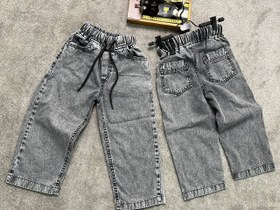 تصویر شلوار جین بگ ذغالی 