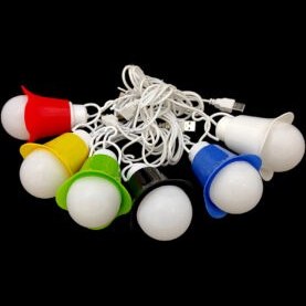 تصویر لامپ آویز 5 ولت USB طرح گل 