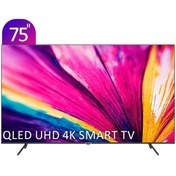 تصویر تلویزیون هوشمند ایکس ویژن مدل 75X25 سایز ۷۵ اینچ QLED Ultra HD 4K 