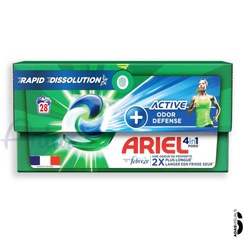 تصویر کپسول لباسشویی 4 در 1 آریل فرانسه | بسته 28 عددی مناسب انواع لباس ها ARIEL® 4 in 1 Pods, Active Odor Defense, 28pcs