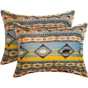 تصویر روبالشی آدنو مدل قشقایی کد CH156 بسته 2 عددی 