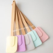 تصویر لیسک سیلیکونی دسته چوبی 