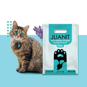 تصویر خاک سوپر پرمیوم لوندر ژوانیت 7 کیلوگرم (فروش فقط تهران) Juanit super premium lavender Cat Litter 7kg