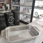 تصویر ظرف استیل مستطیل مناسب فر و سرو 