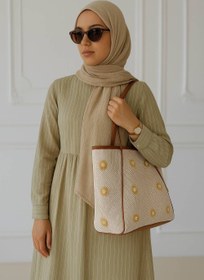 تصویر کیف توری چرمی گلدار کد ۱۳۶۹ 