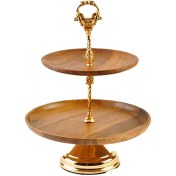 تصویر شیرینی خوری دو طبقه طلایی کد1003 