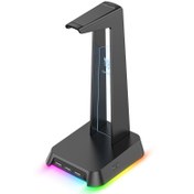 تصویر پایه نگهدارنده هدفون اونیکوما مدل ST-2 USB HUB Headset Stand ST-2