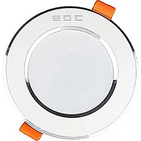 تصویر پنل سقفی دیپ گرد دور استیل 9 وات سفید طبیعی ای دی سی circular steel side deep ceiling panel 9 W Natural white EDC