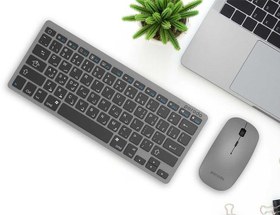 تصویر موس و کیبورد بی‌سیم پرودو Porodo Bluetooth Keyboard with Mouse PD-BTKBMCO-GY Porodo Bluetooth Keyboard with Mouse PD-BTKBMCO-GY